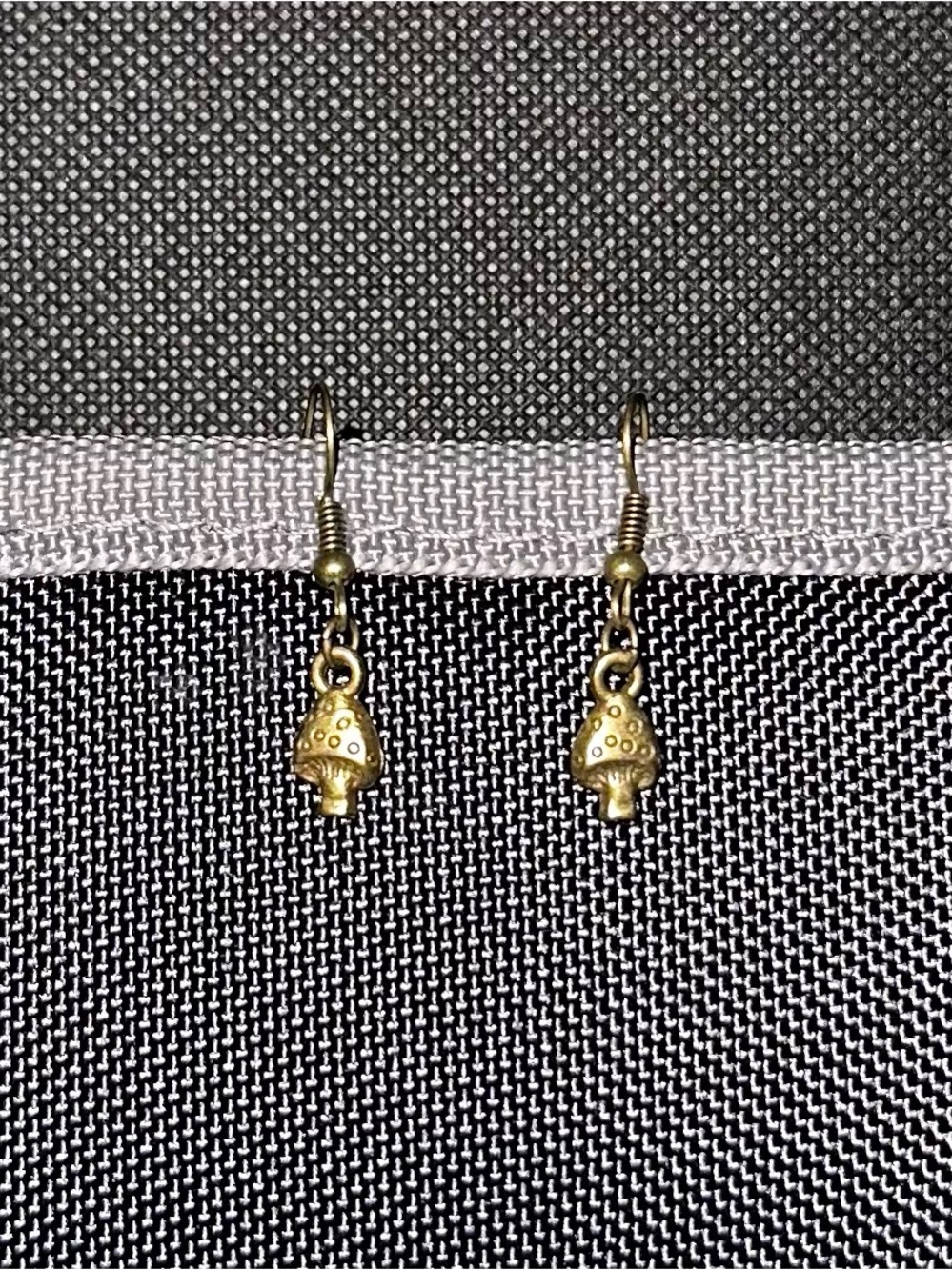 Gold-Tone Mushroom Charm Drop Earrings - Women Jewelry